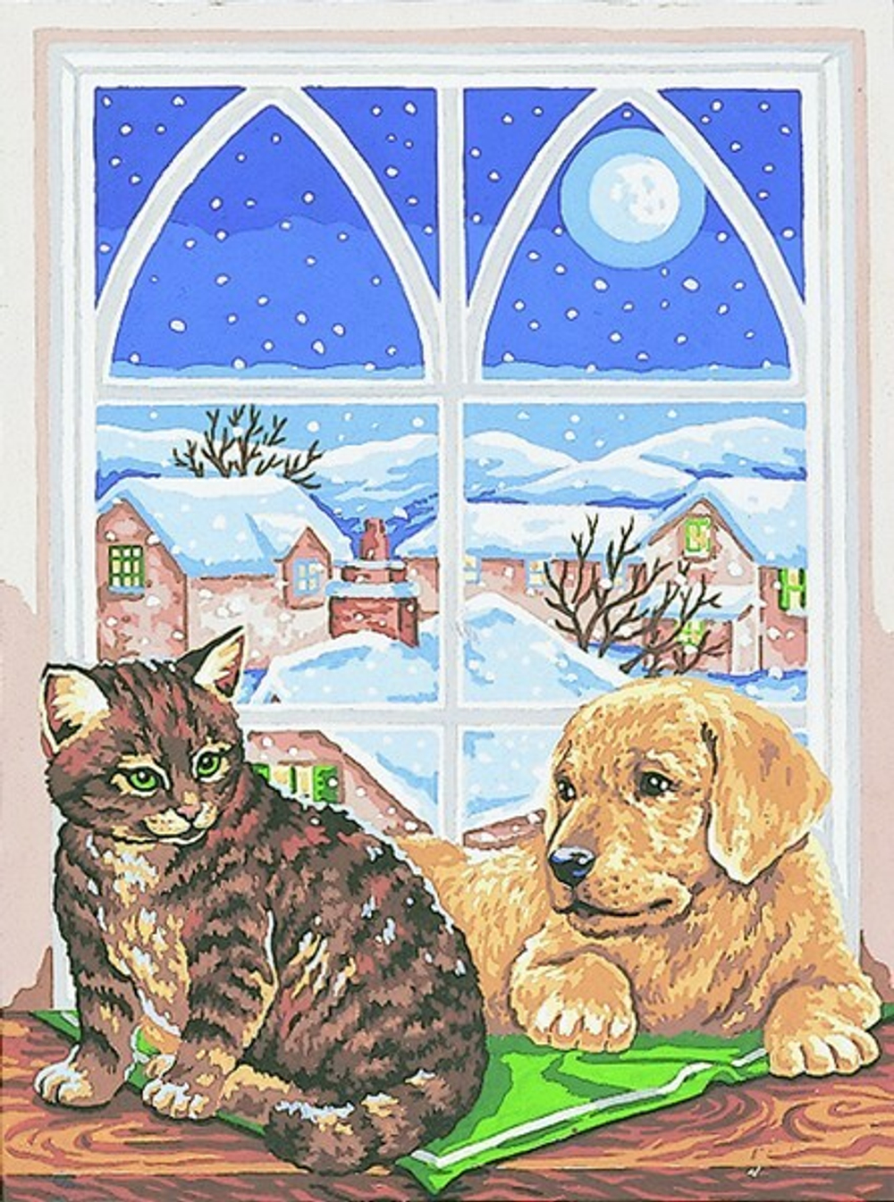 "Зимний вечер"-10310 канва с рисунком