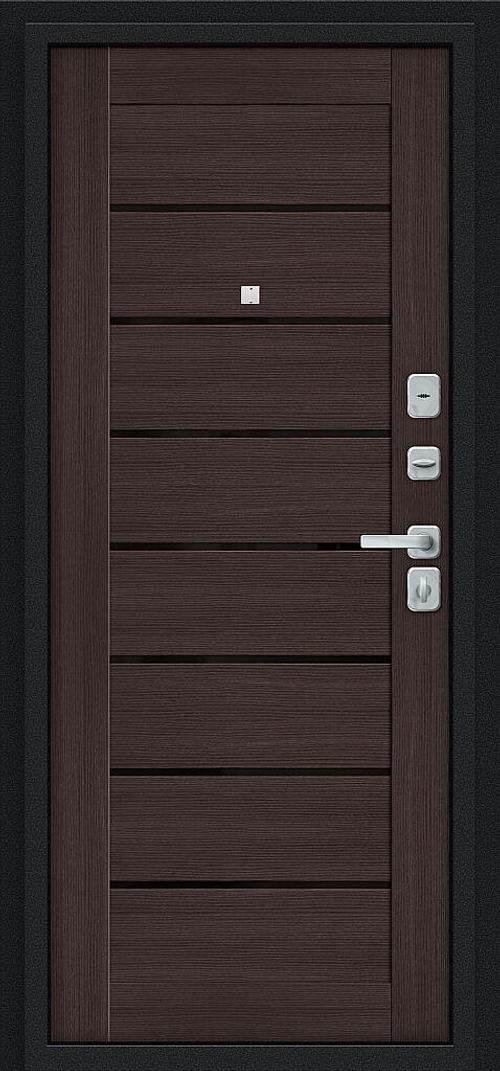 Техно/BChrome Букле черное/Wenge Melinga 205*96 левое