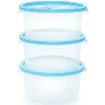 Набор контейнеров с клапаном 0,8л 3шт «Смайл»