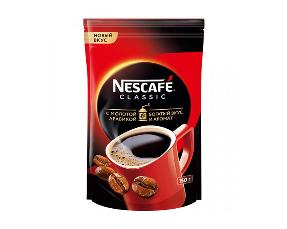 купить Кофе растворимый Nescafe Classic с добавлением молотой арабики, 150 г