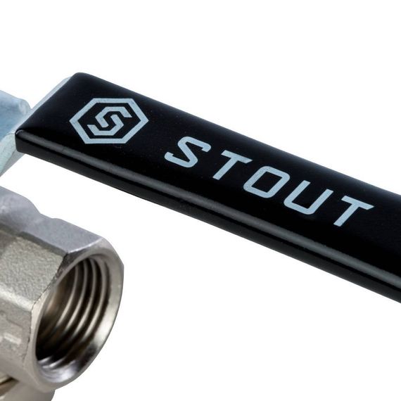 Кран шаровый с фильтром STOUT В-В 1/2&quot; рычаг 25071