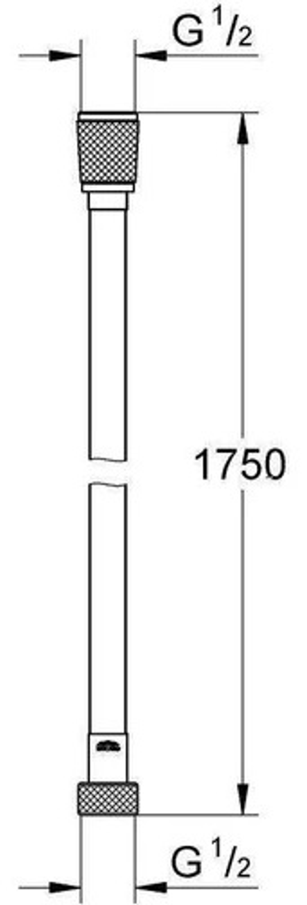 Душевой шланг GROHE Silverflex с защитой от перегибов, 1750 мм, хром, (28388000)