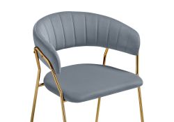 Стул на металлокаркасе Kamelia 1 gray / gold