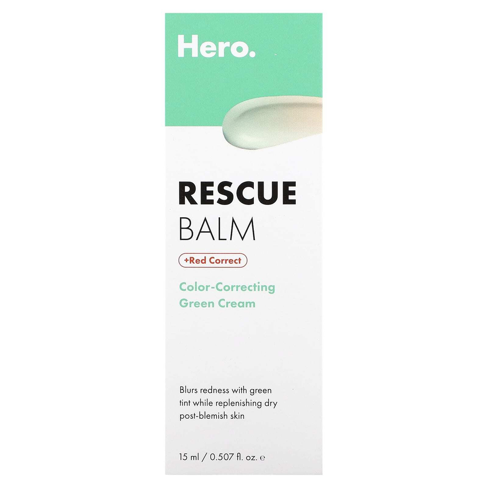 Hero Cosmetics, Rescue Balm + Red Correct, 15 мл (0,507 жидк. унц.)