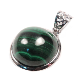 Кулон "Круг" малахит асс.