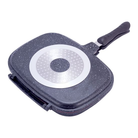 Сковорода-гриль двойная с мраморным покрытием из алюминия Kamille KM-4432