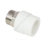 Муфта PP-R комбинированная белая Дн 50х1 1/2" НР под ключ VALFEX 10135050