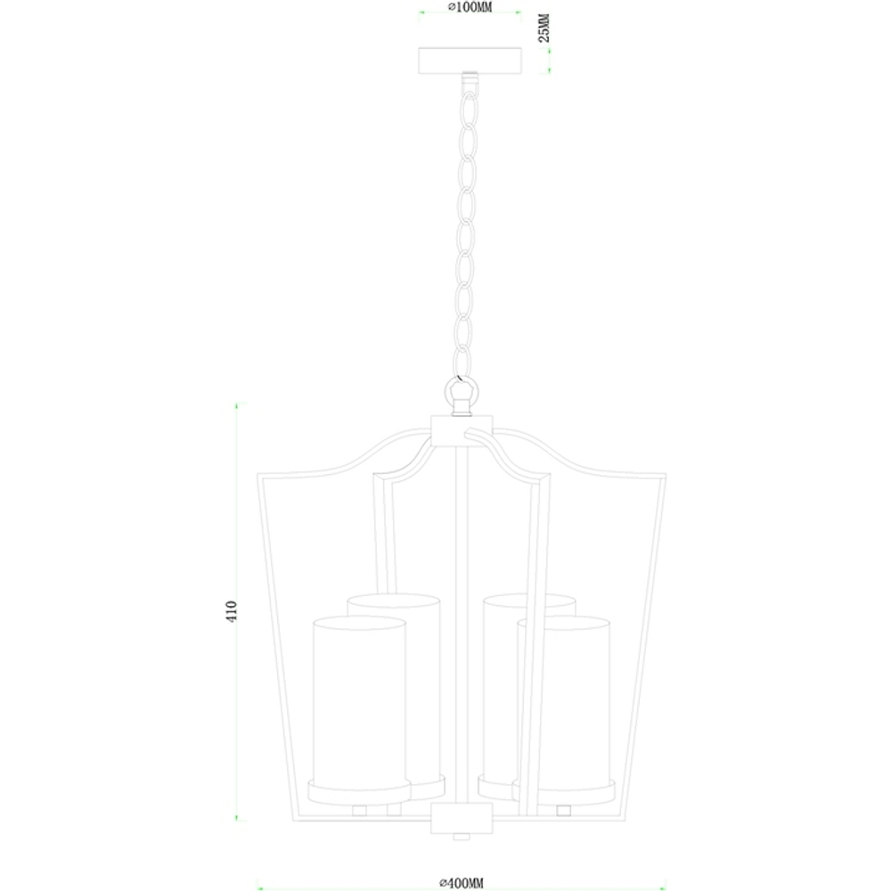 Люстра подвесная Arte Lamp A7017SP-4BK