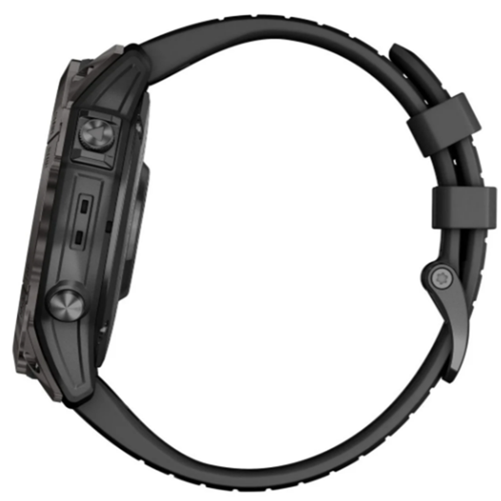 Умные часы Garmin Epix Pro (Gen 2) 51 мм Sapphire Edition титан DLC Carbon Grey с черным ремешком