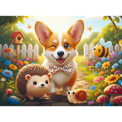 Pazl \ Puzzle \ Пазлы Puzzles - "30" - Day with Corgi / Trefl