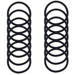 Резинки для волос НАБОР 12 шт., 0,4х14 см, чёрный, MONTE VITA, 457037