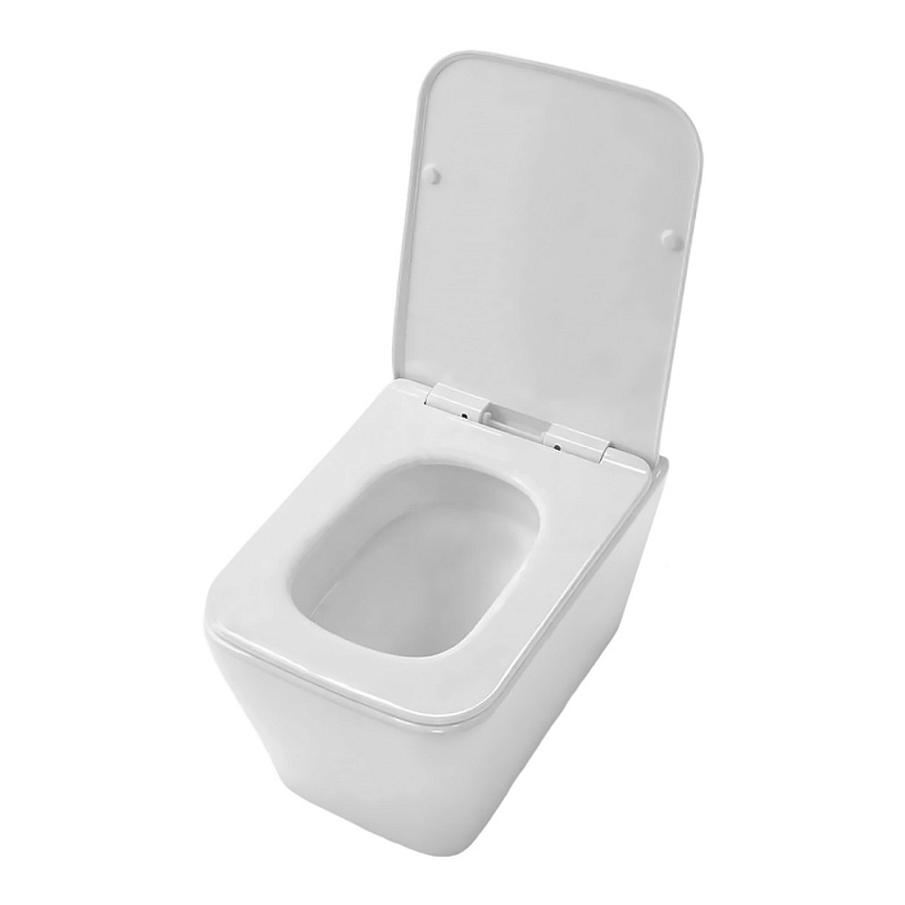 Унитаз подвесной Azario Dezi White 355х515х340 безободковый, слив "скрытое Торнадо", с быстросъемным сиденьем "Микролифт" (AZ-W05-SW)