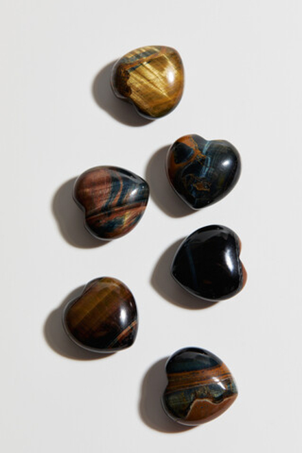 Сердечко из тигрово-соколиного глаза