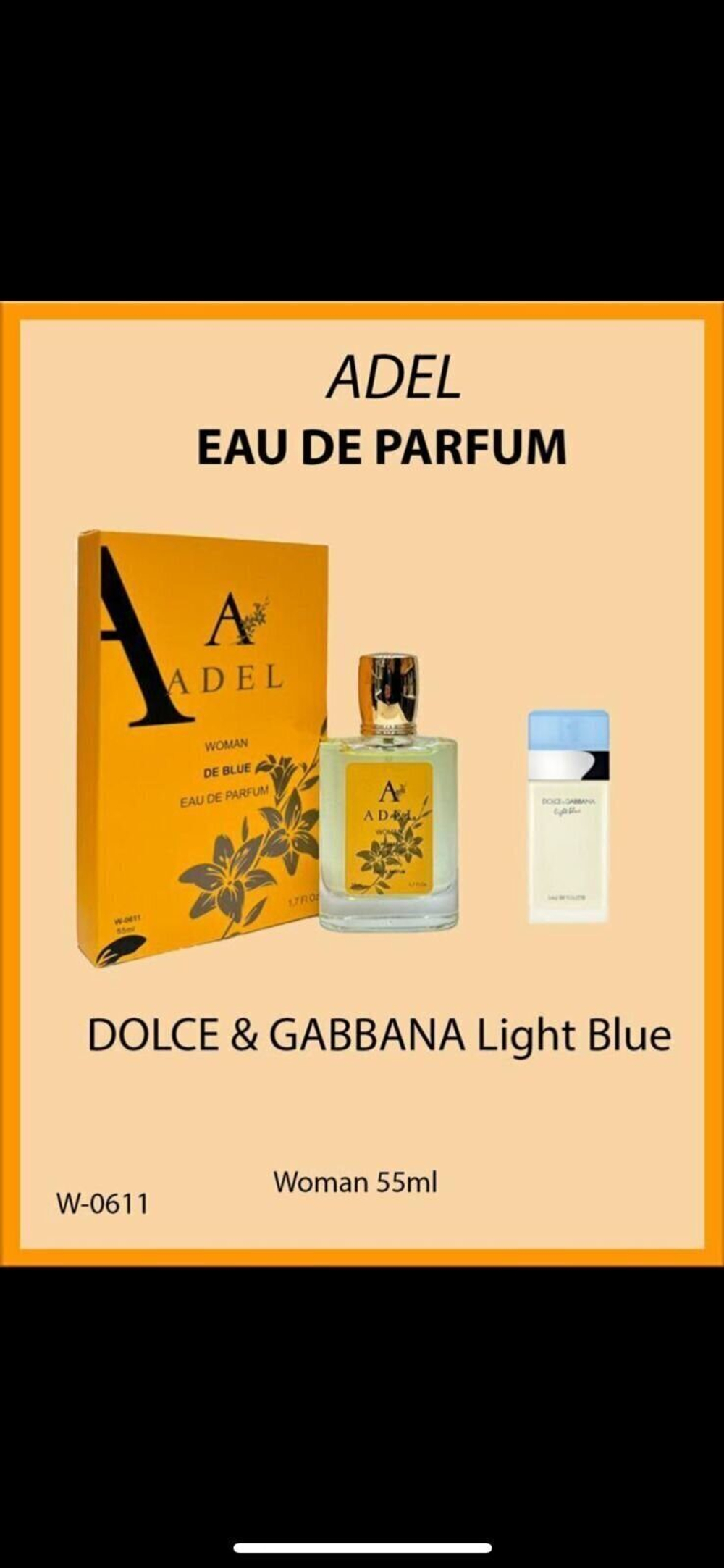 Adel W-0611 Dolce & Gabbana Light Blue eau de parfum for women 55 ml.