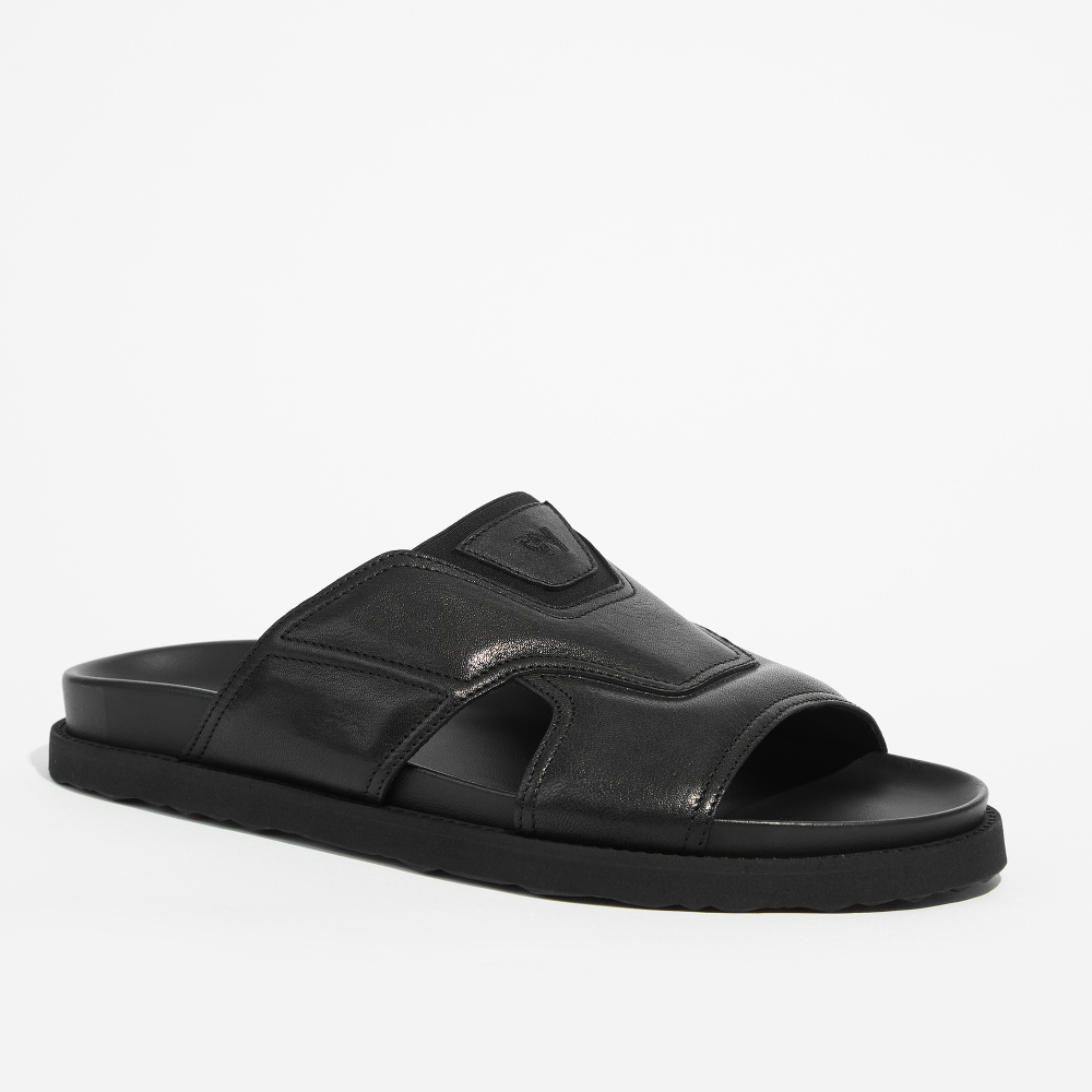 Кожаные шлепанцы Giampieronicola 5773 черный