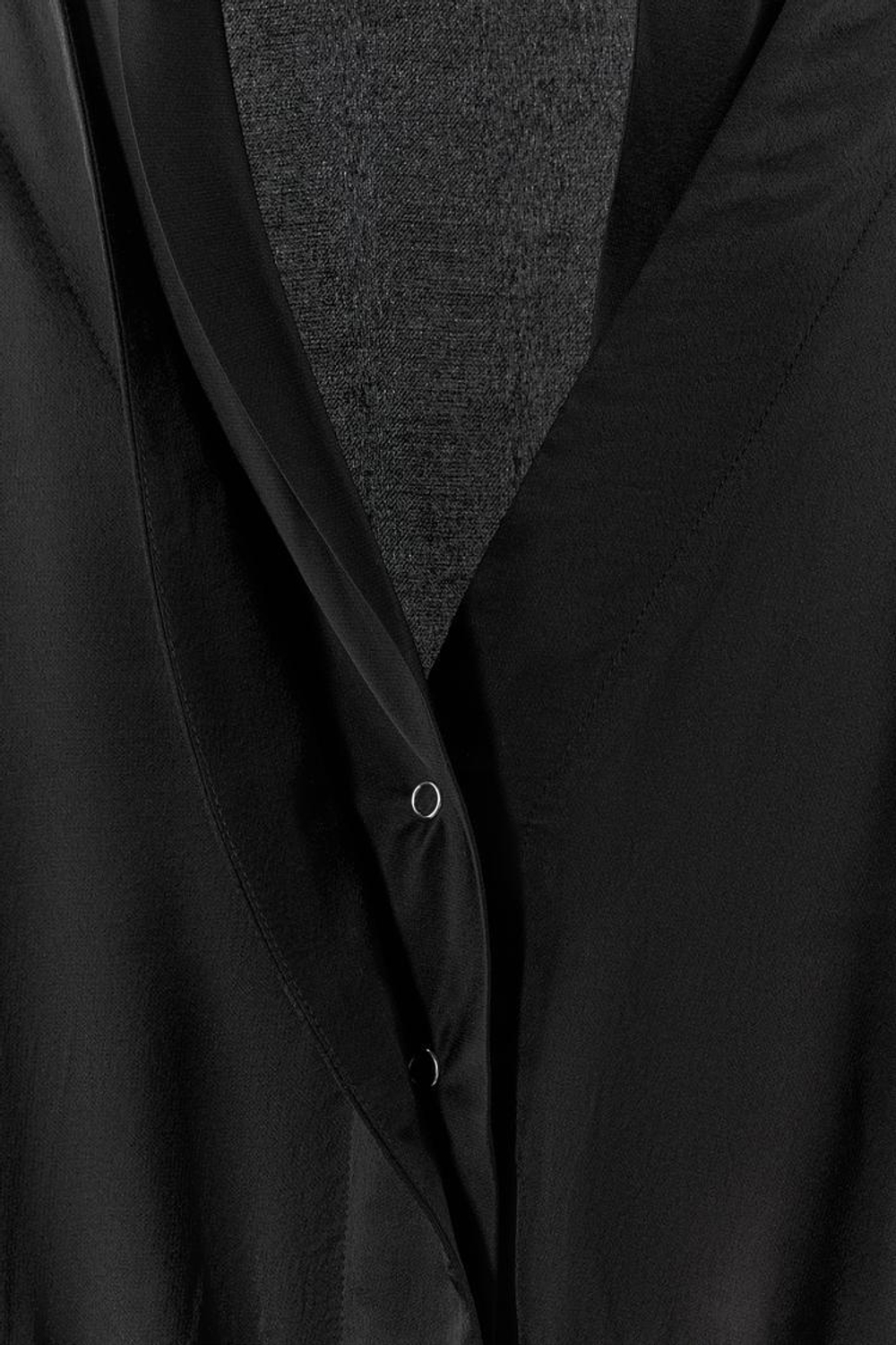 ZARA АТЛАСНАЯ РУБАШКА-БЛЕЙЗЕР СВОБОДНОГО КРОЯ, ЧЕРНЫЙ