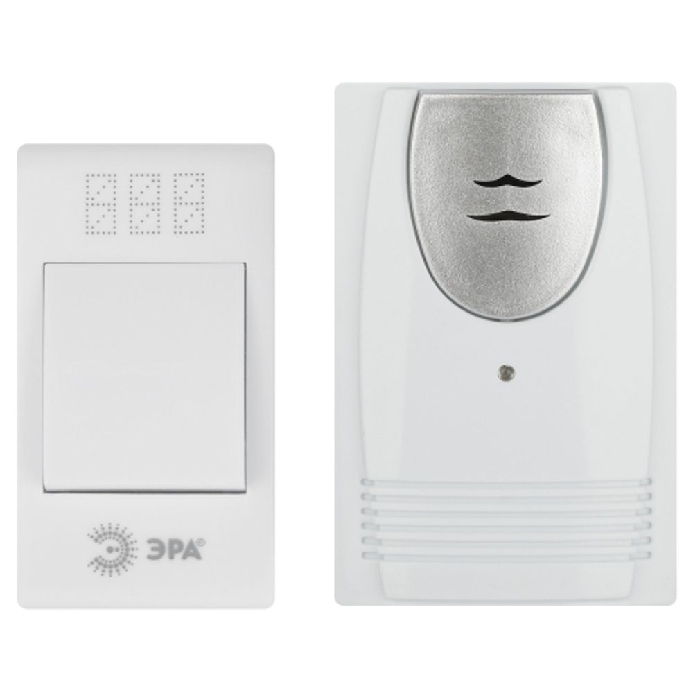 Звонок дверной ЭРА C61 беспроводной белый 32 мелодии | Электрозвонки беспроводные