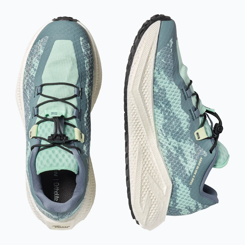 Женские Кроссовки для бега Salomon Aero Glide 4 GRVL stormy weather/lichen/vanilla ice