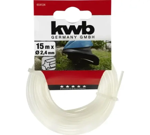 ЗИП1 Корд триммер (леска) 2,4мм, 15м KWB звезда