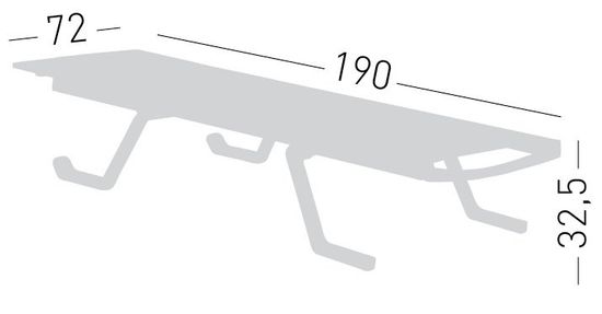 Шезлонг металлический Podio Италия