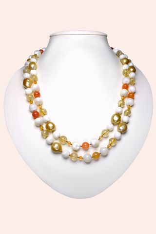 бусы из цитрина (а-0384)