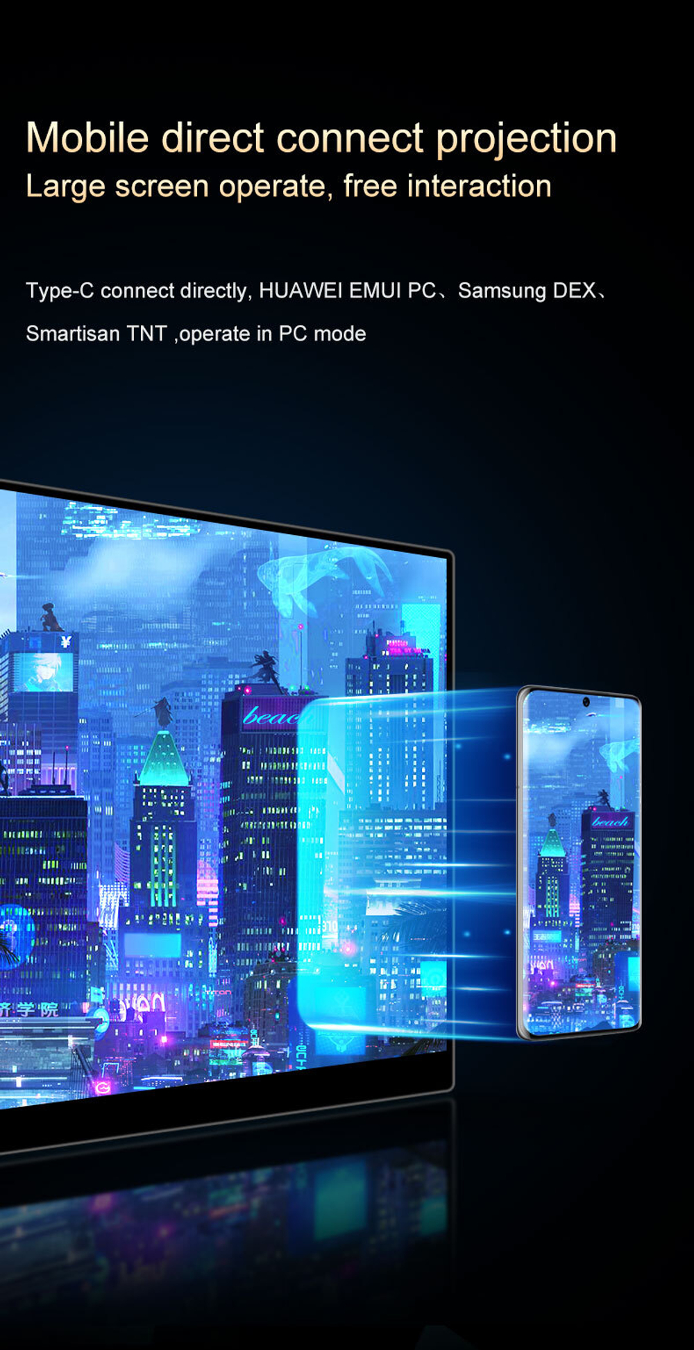 15.6" Портативный сенсорный монитор VCHANCE 4K OLED 3840x2160, 60 Гц