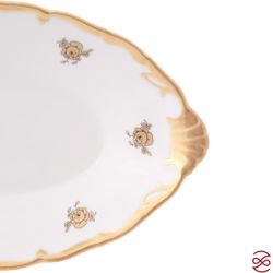 Блюдо овальное Queen's Crown Золотая роза 21 см