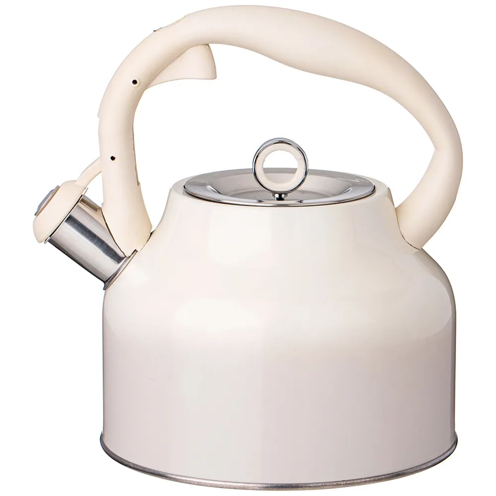 ЧАЙНИК AGNESS СО СВИСТКОМ, 2,8 Л, ИНДУКЦИЯ, ЦВЕТ - МОЛОЧНЫЙ ГРАДИЕНТ