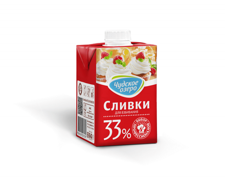 Сливки Чудское озеро 33 % 500 мл