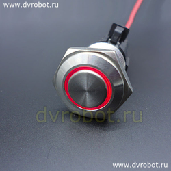 Кнопка М16LED/12-24В - красная