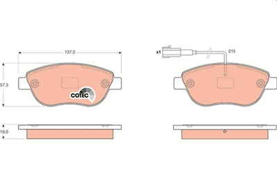 TRW - GDB1655-TRW - Brake Pad Set, disc brake