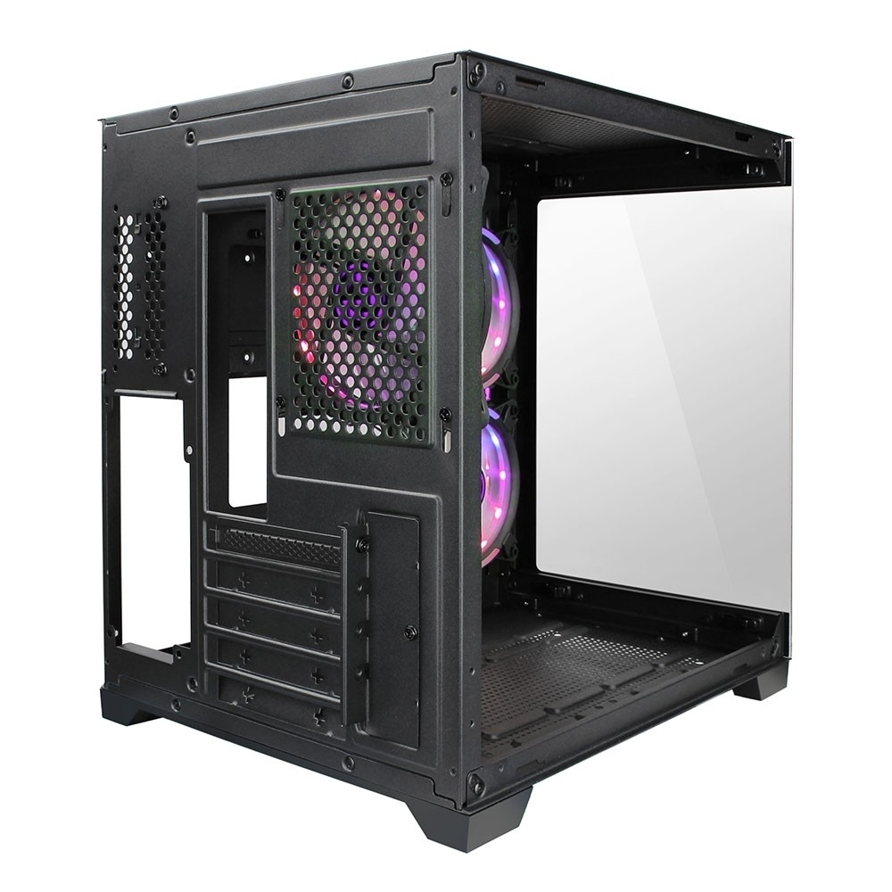 Ginzzu V390 RGB подсветка, контроллер CRC6, 3* 12R6 FAN 12CM RGB закаленное стекло 1*USB 3.0,1*USB 2.0, AU mATX