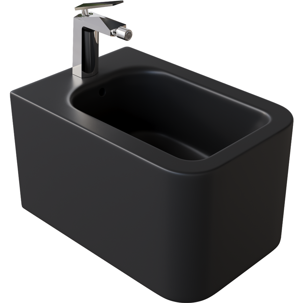 Биде подвесное Boheme Mane 970-BDT-B, черный матовый