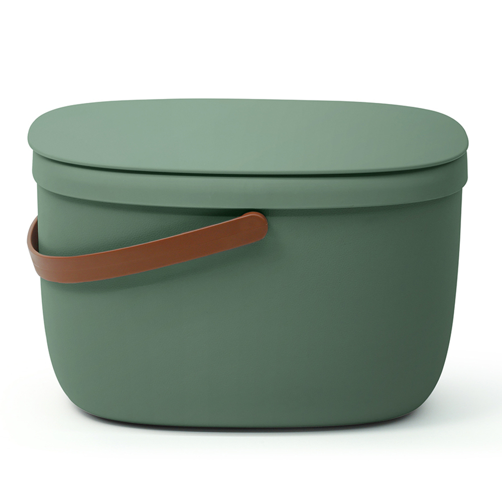 Контейнер для пищевых отходов 7л Qualy Foody зеленый