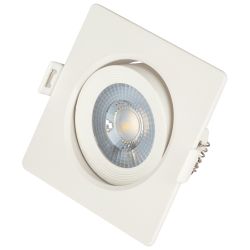 Светильник светодиодный встраиваемый ЭРА KL LED 21A-5 3K WH 5Вт 3000K квадратный поворотный белый матовый | Встраиваемые LED светильники