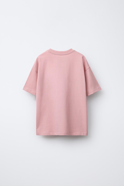 ZARA ФУТБОЛКА С НАДПИСЬЮ, РОЗОВЫЙ