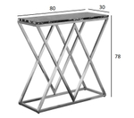 Консоль Garda Decor Бьянко Намибия (Bianco Namibia) бел.мр, мат.зол80*30*78