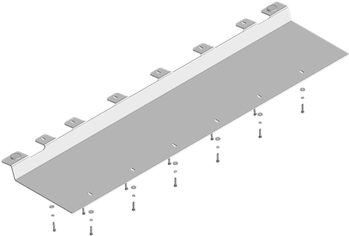 Защита топливных трубок, силовых проводов (сбоку АКБ). 4 мм, Алюминий для Li Auto L6 2024-н.в., Motodor.349903