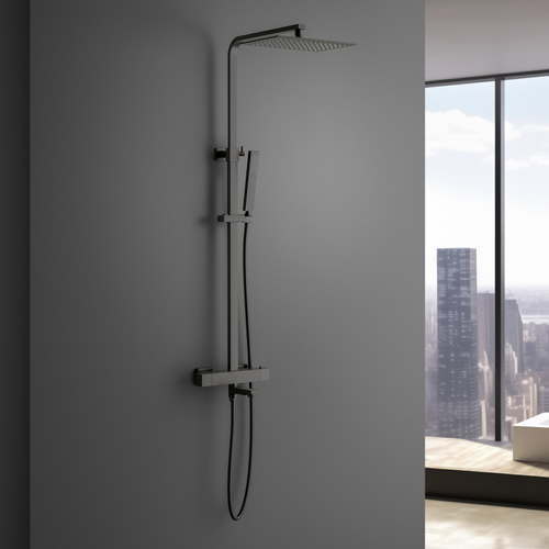 Душевая система с термостатом Timo Tetra-thermo SX-0169/18 черное золото