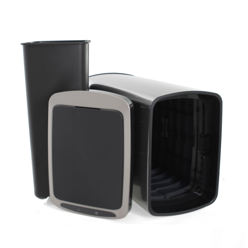 Ведро для мусора сенсорное, прямоугольное, узкое, внутр ведро, Foodatlas JAH-5312, 30 л