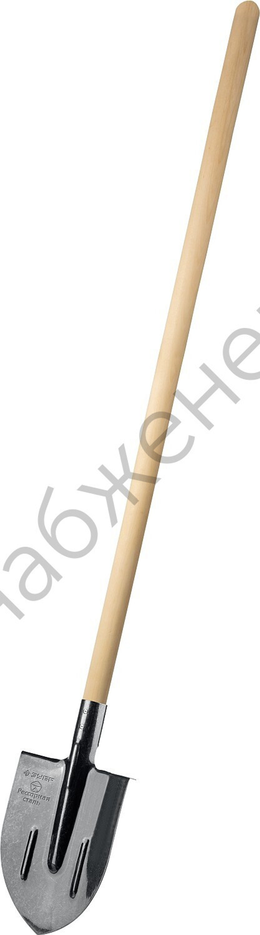 ЗУБР ПРОФИ-5, 375 х 210 х 1450 мм, полотно рессор.сталь 1.6 мм закалено, c ребрами жесткости, черенок высш.сорт, тип ЛКО, штыковая лопата, Профессион