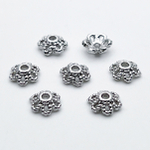 Шапочка, цвет серебро (родий), размер 5,5*2 мм, цена за 10 шт