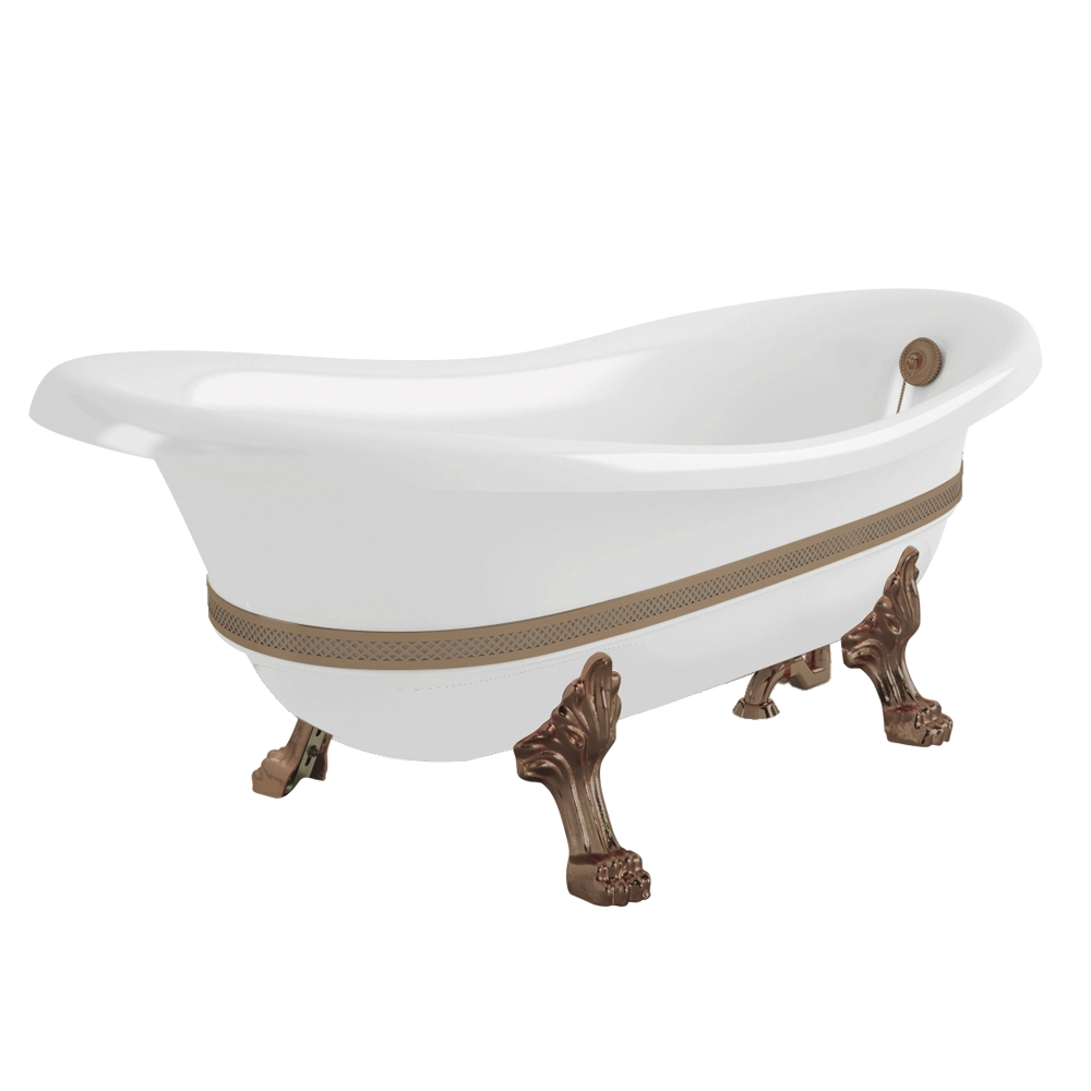 Ванна Migliore Bella Decor 26989 на лапах Standart 170x80 см, бронза