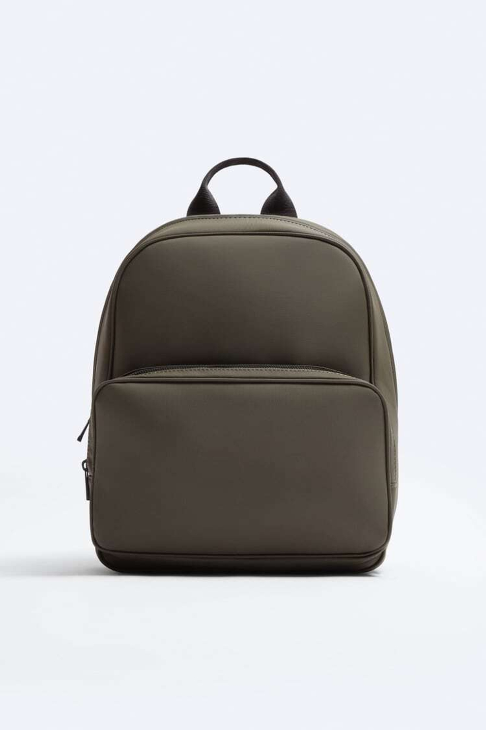 ZARA ОДНОТОННЫЙ РЮКЗАК ИЗ РЕЛЬЕФНОЙ ТКАНИ, ЗЕЛЕНЫЙ ХАКИ