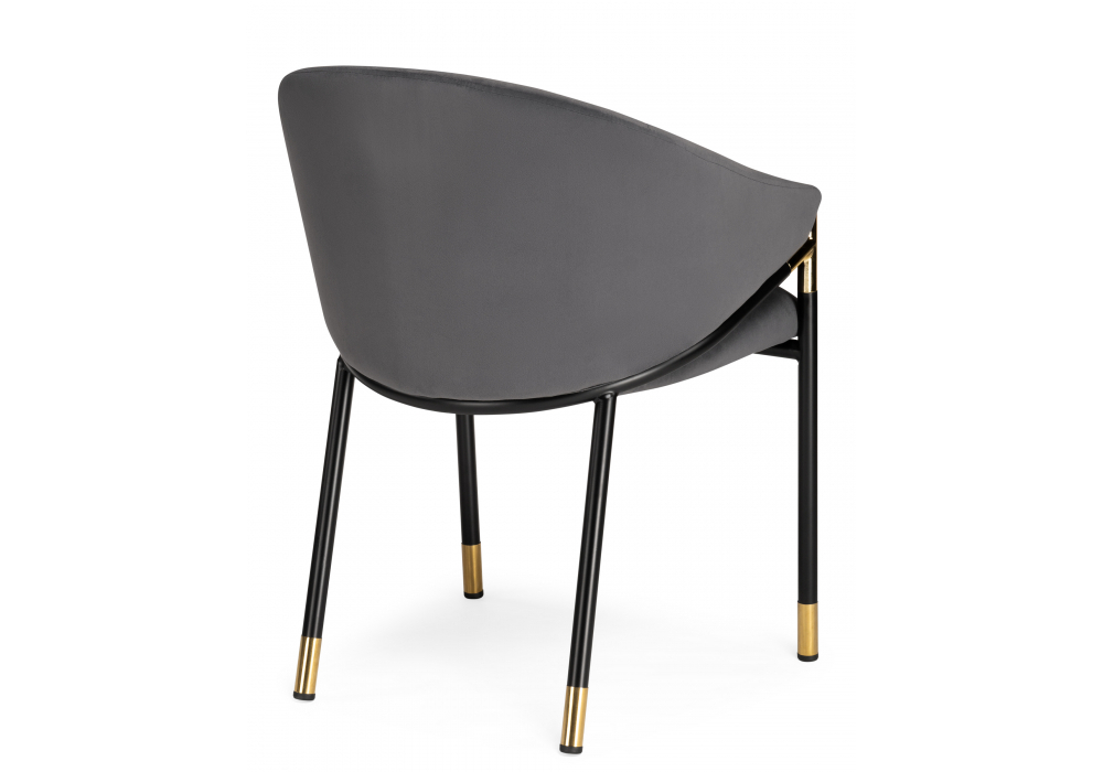 Стул на металлокаркасе Woodville Molton gray, black/ gold