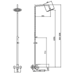 Душевая система 35к HB24801 HAIBA лейка "Тропический душ" НЕРЖ