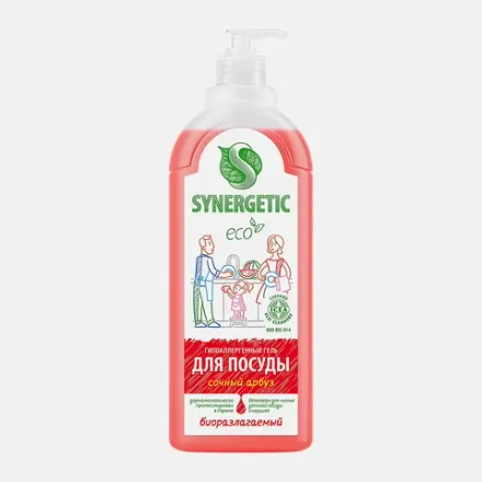 Средство для мытья посуды Synergetic сочный арбуз 1л