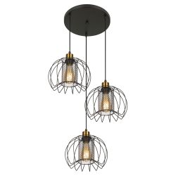 Светильник подвесной (подвес) Rivoli Adelaida 5108-203 3хЕ27 60 Вт лофт-кантри | Rivoli