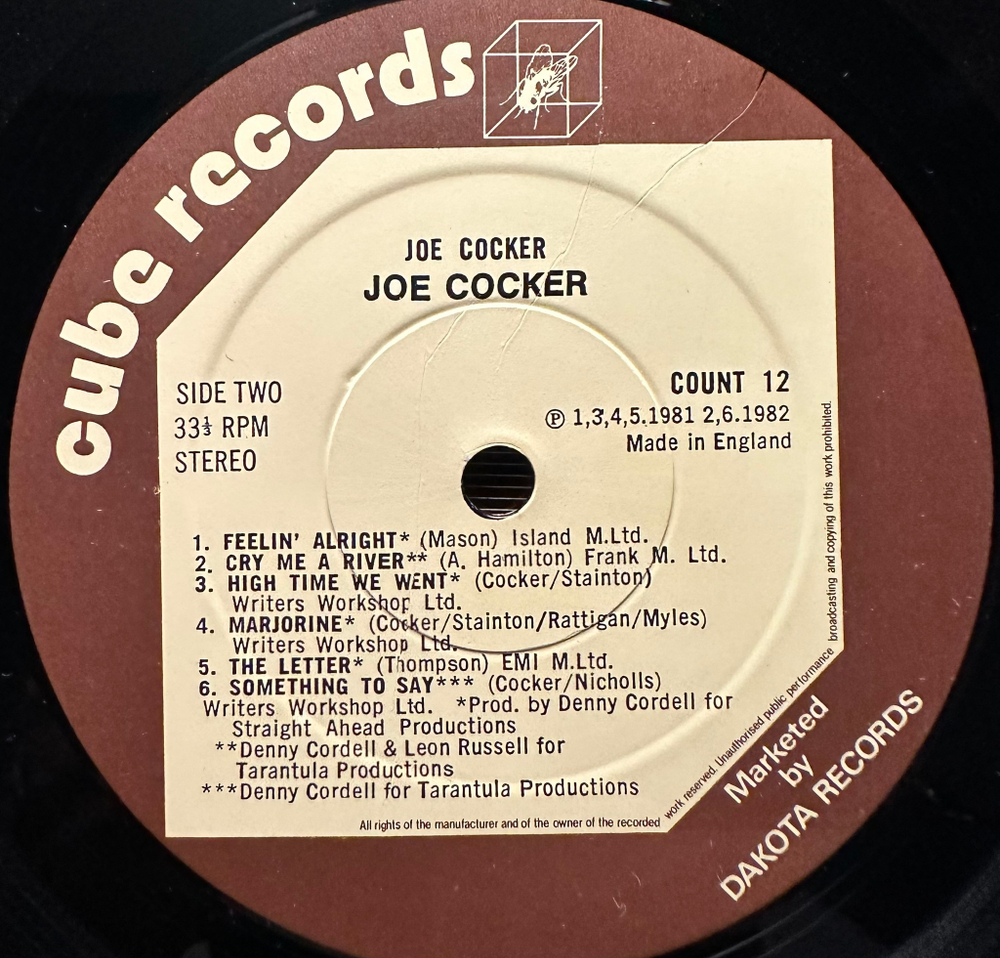 Joe Cocker (Англия 1982г.)