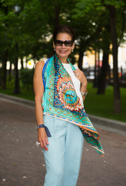 Платок 90х90 Petrusse Elefantine Jade